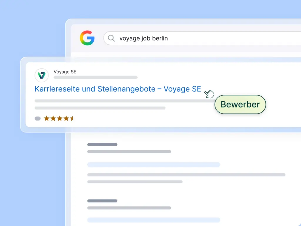 Screenshot einer Google-Ad, um für die eigene Karriereseite von softgarden zu werben