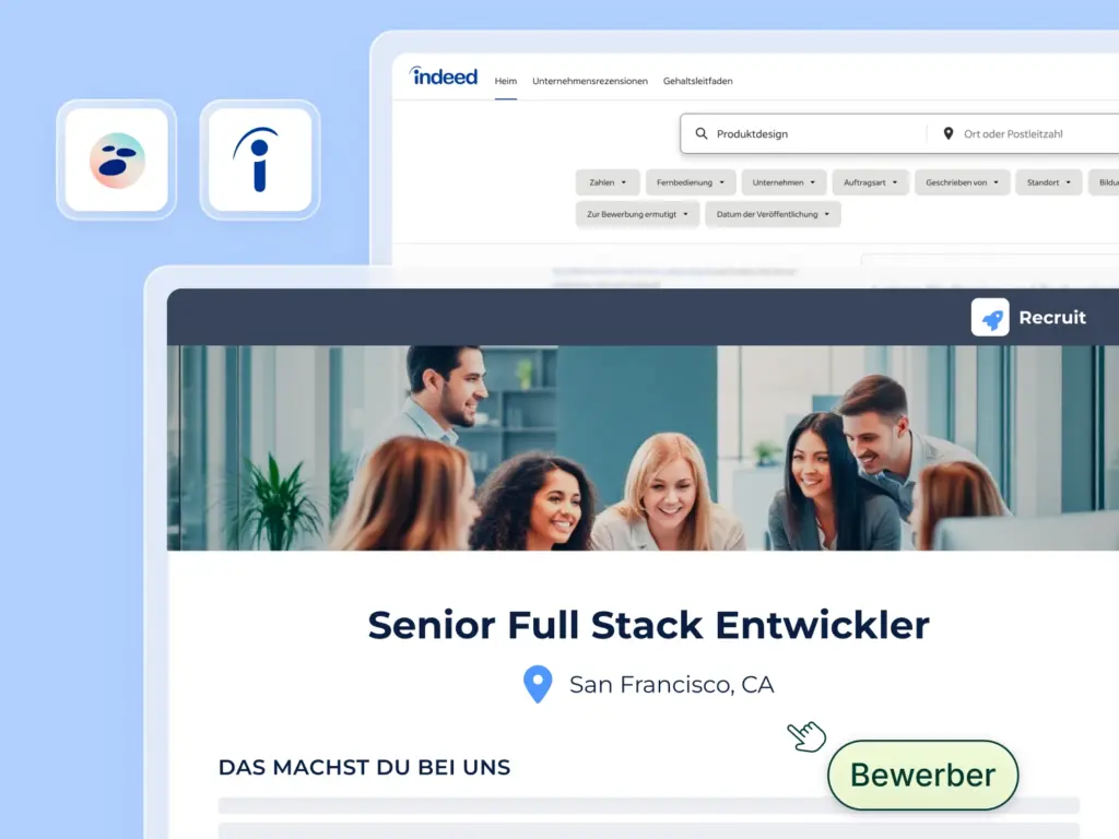 Der Screenshot zeigt den Ausschnitt einer Stellenanzeige