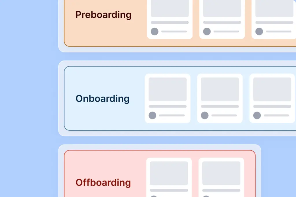 Der Screenshot zeigt die Prozessvorlagen  in der Onboarding Software von softgarden 