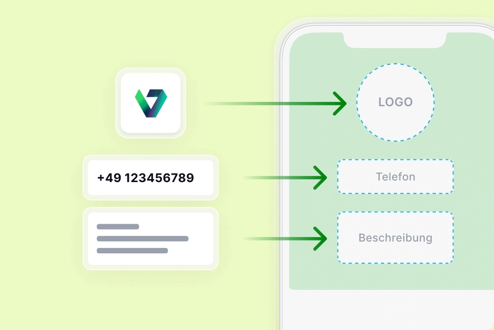 Das Bild zeigt die Funktion des eigenen Brandings im WhatsApp-Recruiting von softgarden