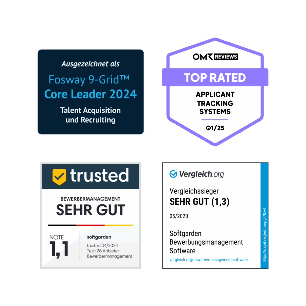 Fünf Auszeichnungen für Softgarden Bewerbermanagement-Software