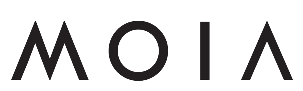 Logo of the company MOIA in black on a white background