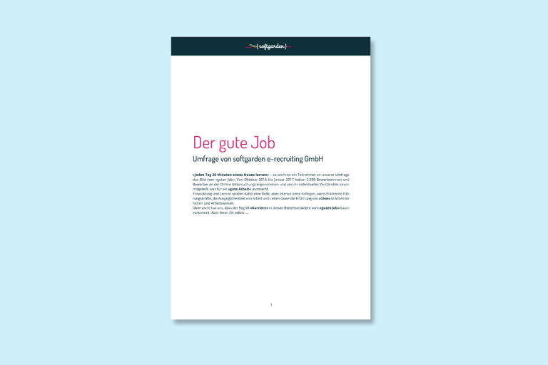 Umfrage – der gute Job