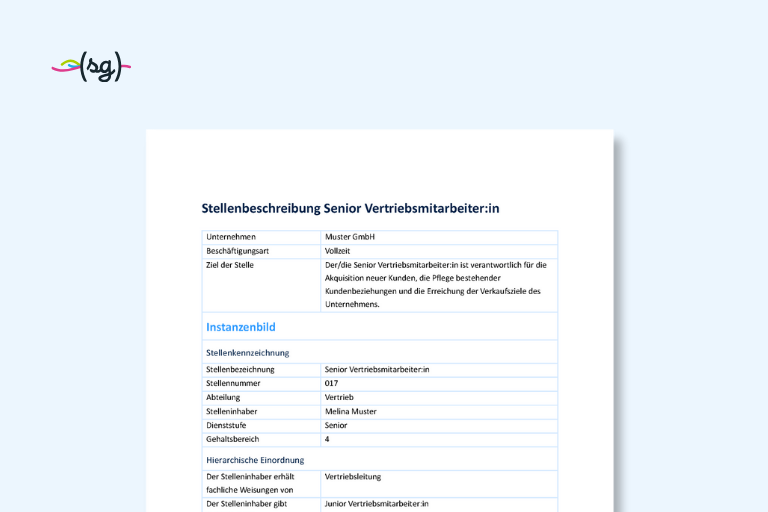 Inhalte einer Stellenbeschreibung (inkl. Muster)
