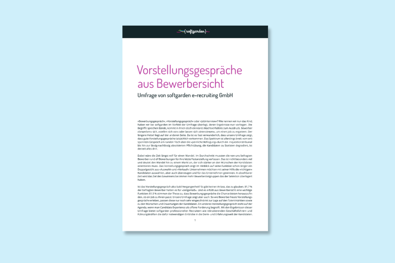 Vorstellungsgespräche aus Bewerbersicht