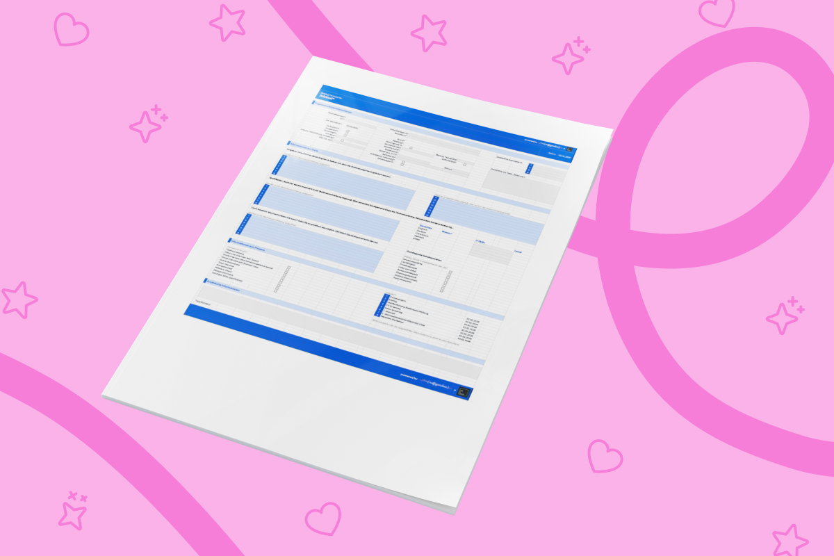 Bild einer Checkliste auf pinken Hintergrund