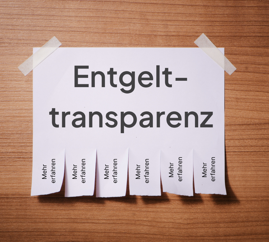Das Bild zeigt ein Schaubild zur Entgelttransparenz