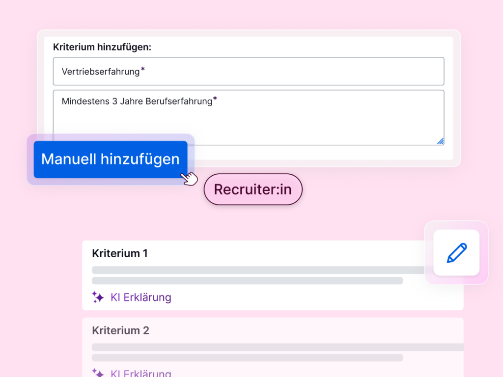 Das Bild zeigt, wie du vorgeschlagene Kriterien erweitern und beliebig anpassen kannst. 