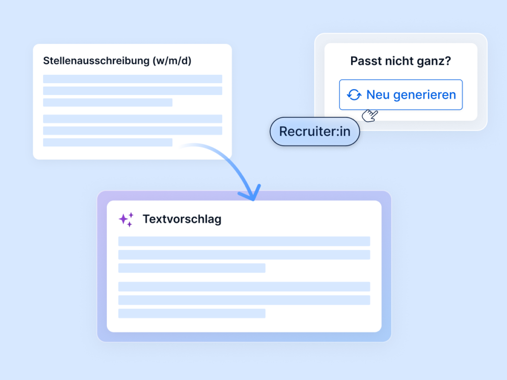Das Bild illustriert, dass die KI Texte erstellen und optimieren kann.