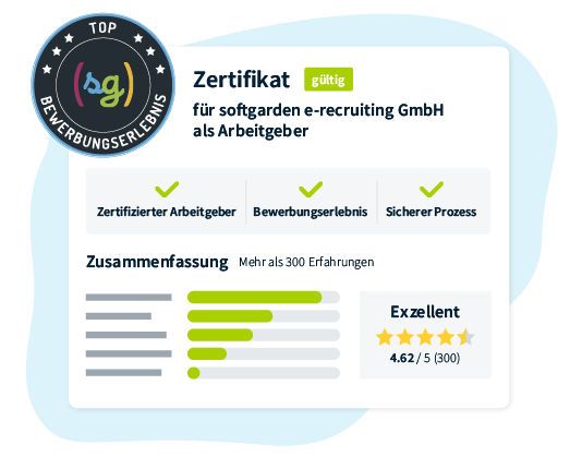 Auf der automatisch generierten Zertifikatsseite können sich Interessent*innen von der Qualität deines Bewerbungserlebnis und deiner Arbeitsatmosphäre überzeugen