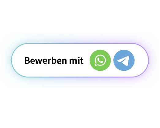 Kandidaten können bei der Bewerbung per Kurznachricht zwischen den Messengern WhatsApp und Telegram wählen