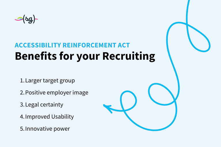 The Accessibility Reinforcement Act not only poses new challenges for recruiters, but also offers them a number of benefits