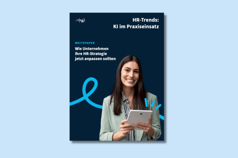 Das Coverbild zeigt eine Frau mit einem Tablet in der Hand